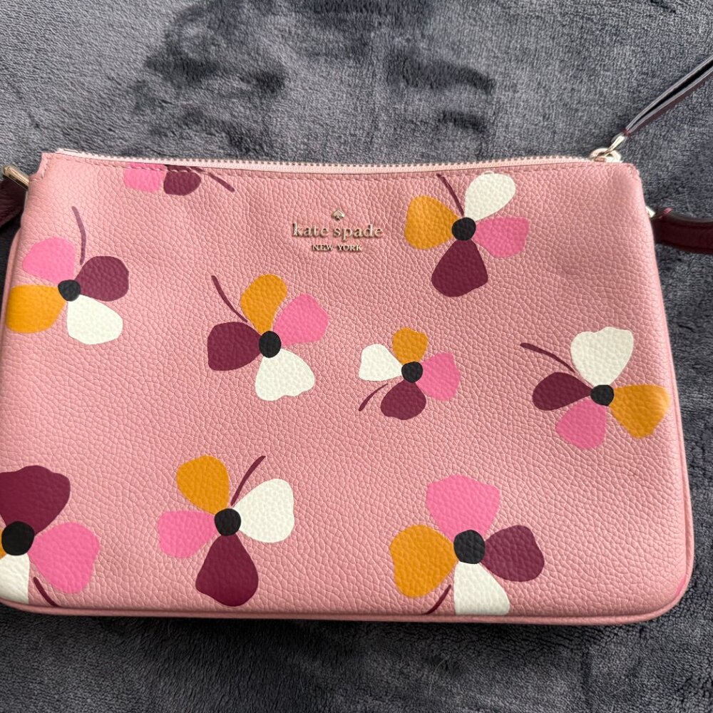 Kate Spade New York Triple Gusset Crossbody - Dusk Buds Pink Multi